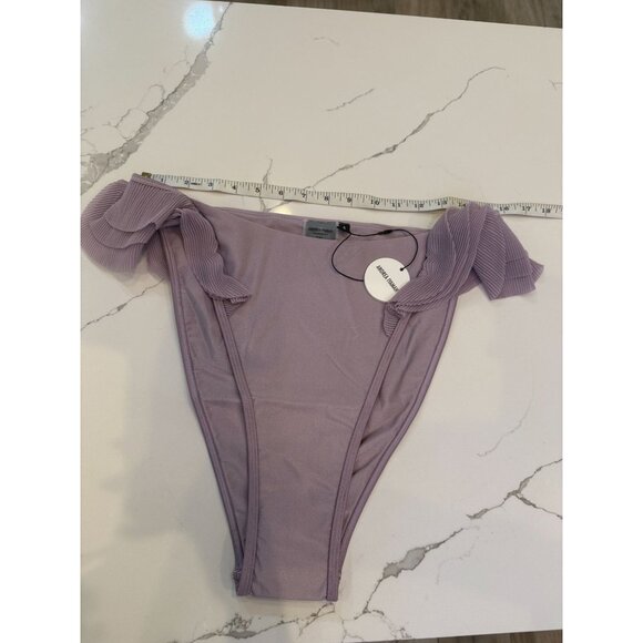 NWT Andrea Iyamah Salama Lilac High-Rise Bikini Bottom High-Leg Cut XXL - Picture 2 of 12